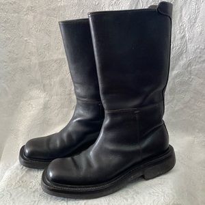 Prada mid-calf men’s leather boots